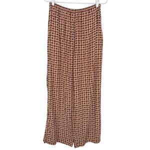 Faithfull the Brand Retro Inspired Geometric Print Straight Leg Pants Size 8